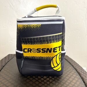 Kanga Pouch 6/12 Pack All Purpose Easy Drinken Cooler "Crossnet" Volleyball